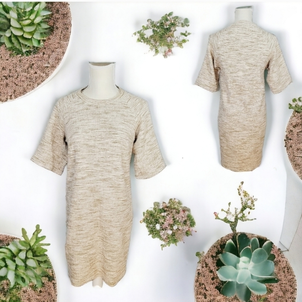 Humanoid Womens Organic Italian Cotton Dress in Sand Color size XS